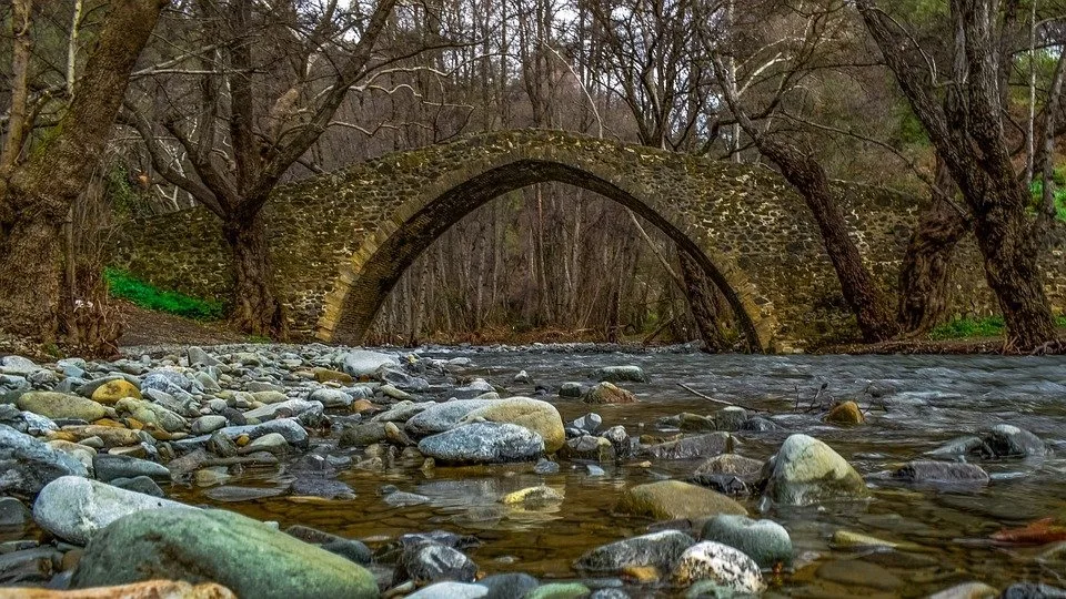 Bridge, Old, Architecture, River, Stones, Trees