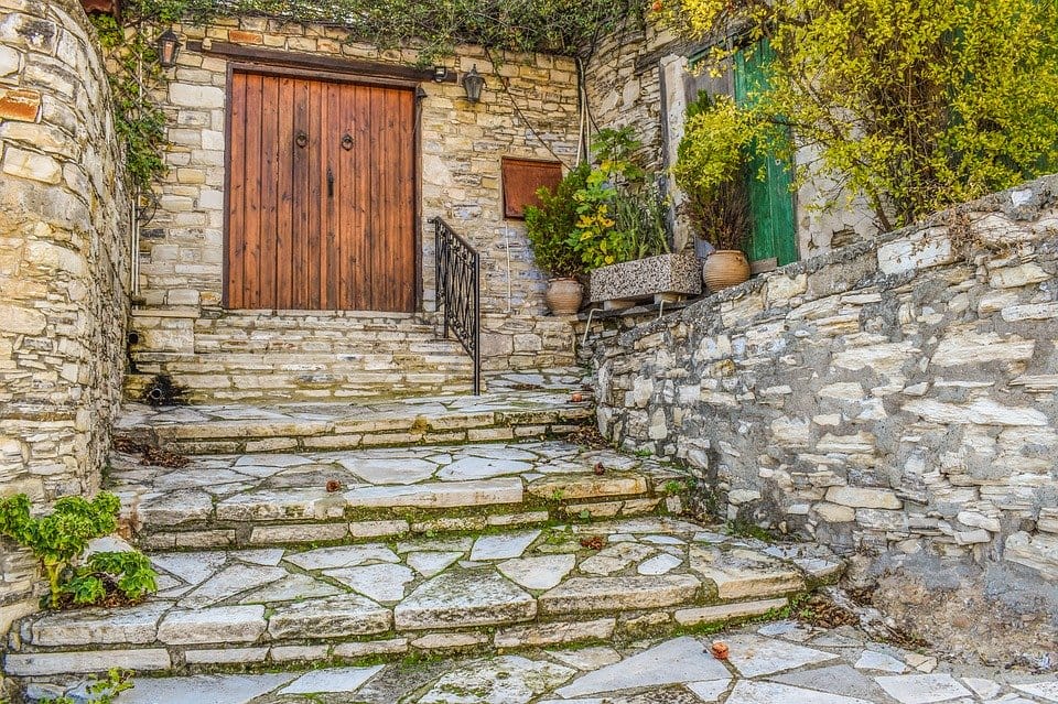 Old House, Backstreet, Stairs, Village, Architecture